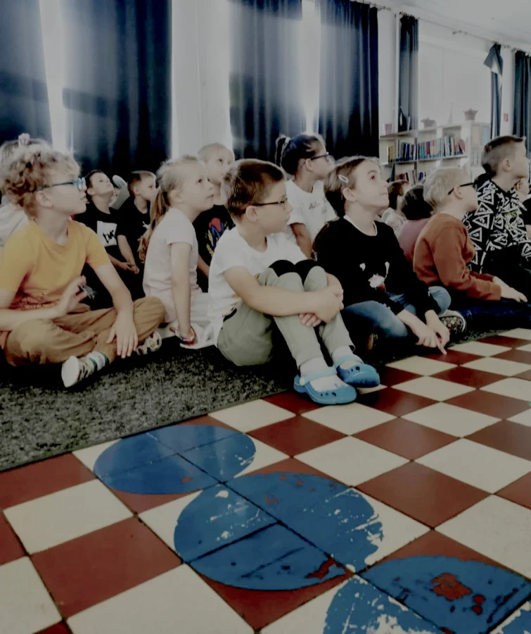 first graders at chapel